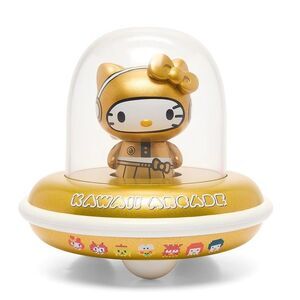 Kidrobot 2023 CON EXCLUSIVE Hello Kitty UFO Vinyl Figure White & Gold LE/400 New
